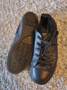 Converse Black Low-Top Leather Sneakers